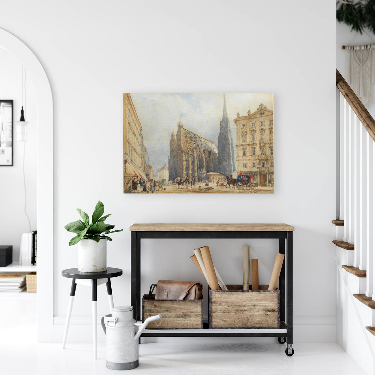 Stephansplatz [1838] by Rudolf von Alt [1812–1905] Reproduction