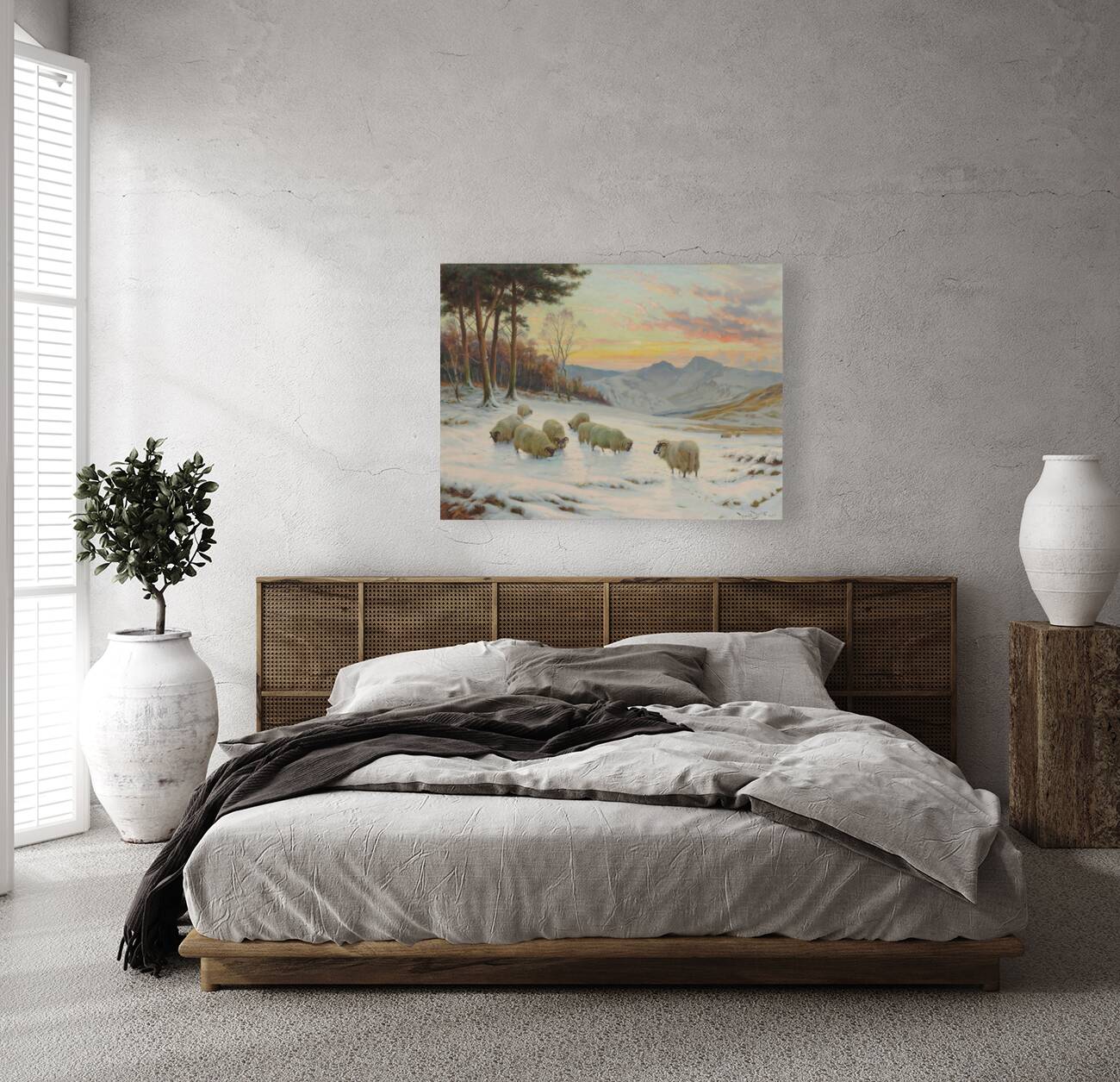 A winter’s evening [1923] by Wright Barker [1864–1941] Reproduction