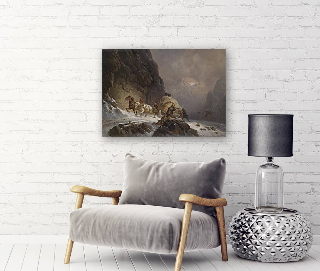 Der Überfall by Adolf Schmidt [1827–1880] Reproduction