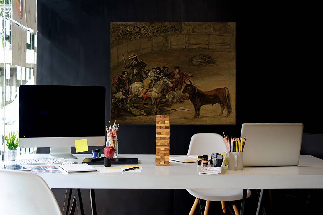 Bullfight. Suerte de Varas by Francisco de Goya [1746–1828] Reproduction