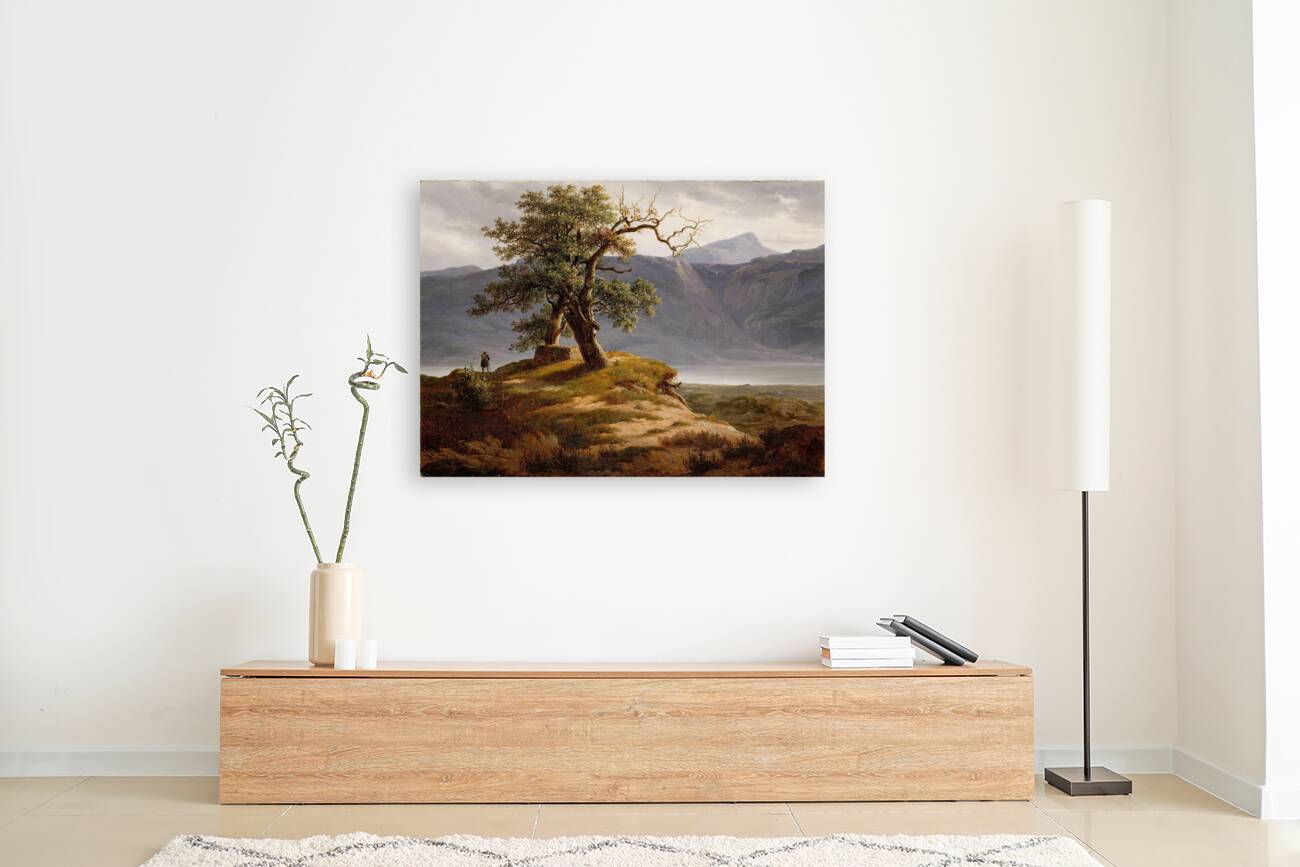 Landscape with a Wanderer [1830] by Thomas Fearnley [1802–1842] Reproduction