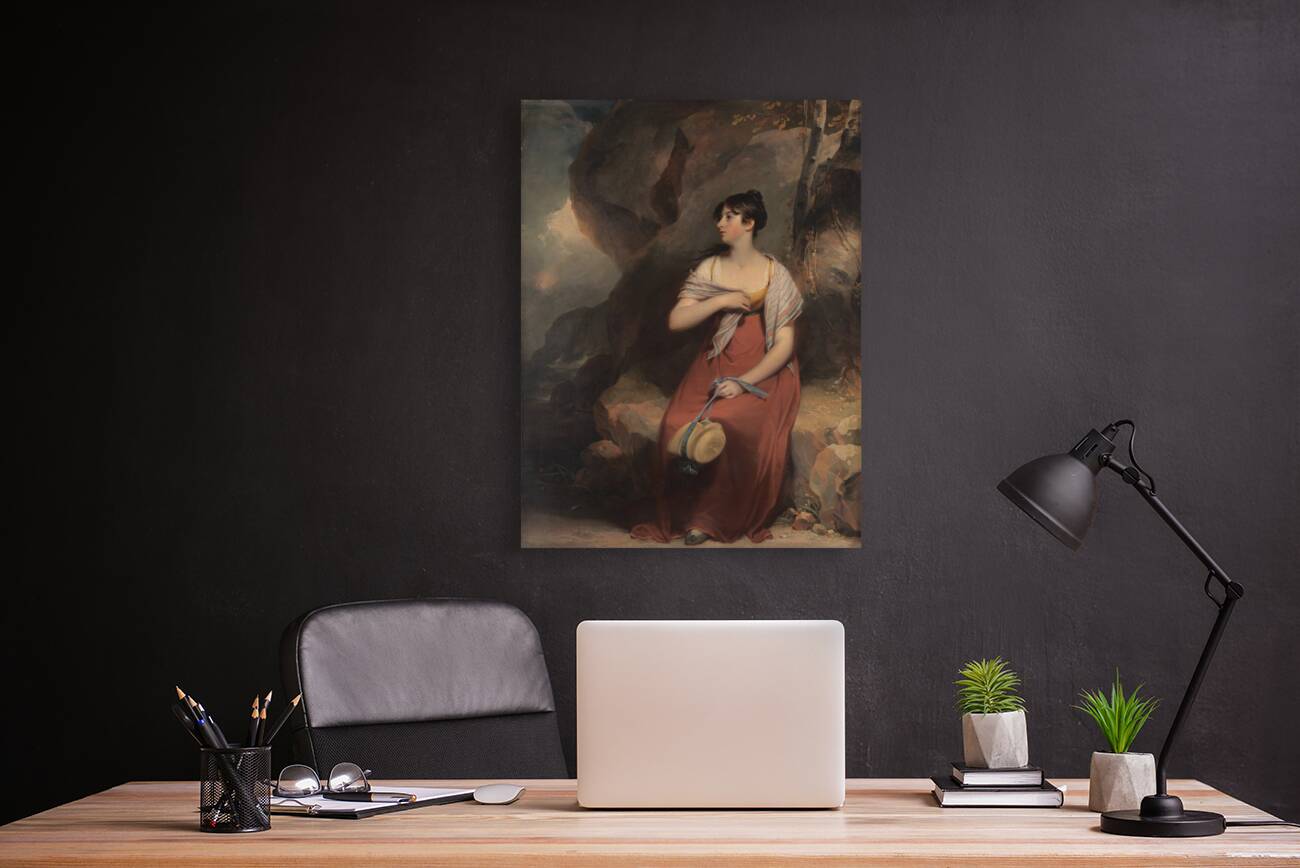 A Woman in a Landscape by Martin Archer Shee [1769–1850] Reproduction