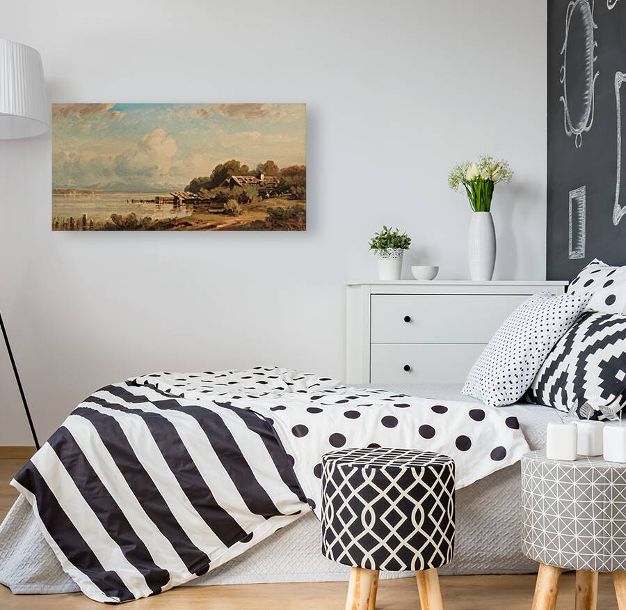 Fischerhütte am Starnberger See [1880] by August Seidel [1820–1904] Reproduction