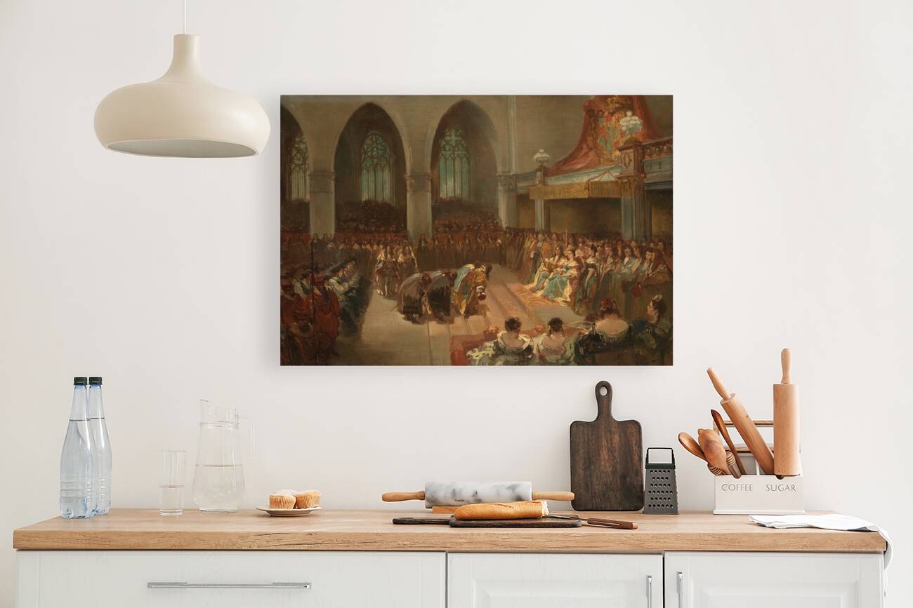 The coronation of William III and Mary Stuart. Anno 1689 [1829–1894] by Charles Rochussen [1814–1894] Reproduction