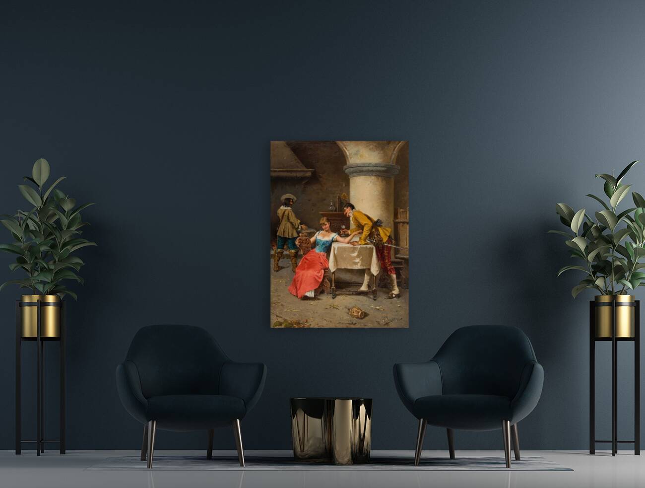 The Courtship by Francesco Peluso [1836–1916] Reproduction