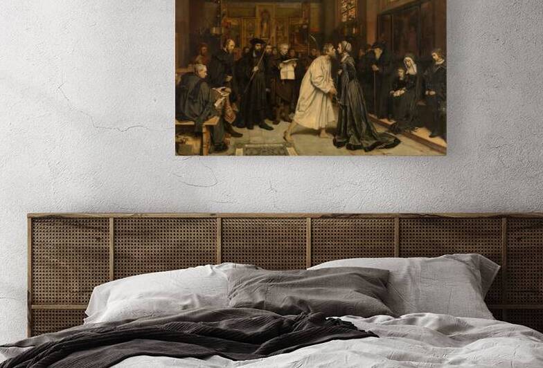 The Settlement [1879] by Pierre Jean Van der Ouderaa [1841–1915] by MyCozyFineArt
