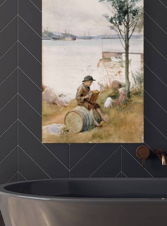 Serenade on the Embankment [1887] by Albert Edelfelt [1854–1905] by MyCozyFineArt
