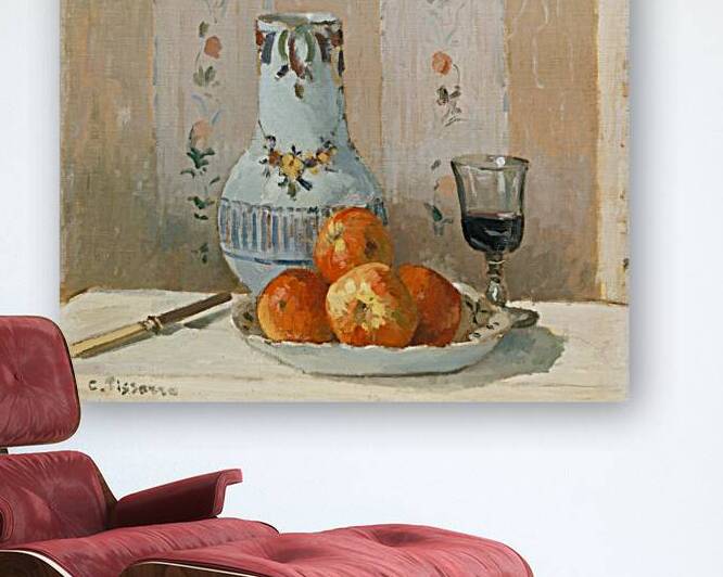 Still Life with Apples and Pitcher [1872] by Camille Pissarro [1830–1903] by MyCozyFineArt