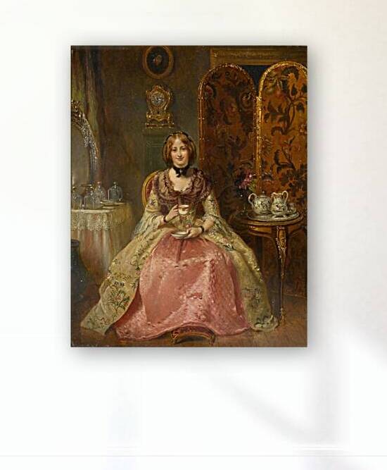 Portrait of the Lady Dorothy Nevill in Her Boudoir by Henry Richard Graves [1818–1882] by MyCozyFineArt
