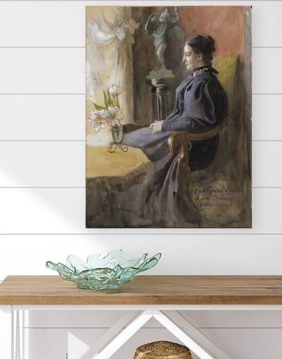 Eva Upmark. 1852–1944. Born Kindstrand [1896] by Carl Larsson [1853–1919] by MyCozyFineArt