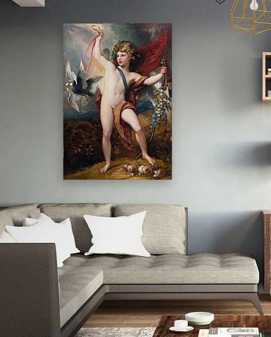 Cupid Releasing Two Doves [1798] by Benjamin West [1738–1820] by MyCozyFineArt