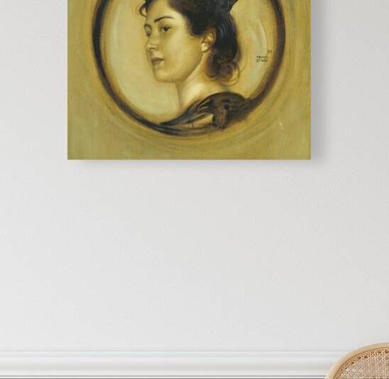 Marie Stuck in japanischem Kostüm [The Artist’s Daughter Marie à la japonnaise] by Franz von Stuck [1863–1928] by MyCozyFineArt