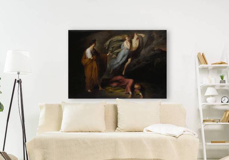 Dante And Virgil Meet Francesca Da Rimini And Paolo Malatesta by Style Of Ary Scheffer [1795–1858] by MyCozyFineArt
