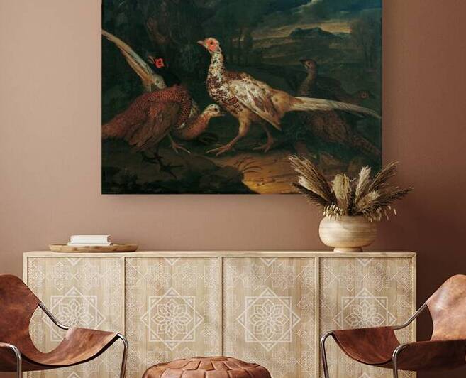 Pheasants [1745] by Philipp Ferdinand de Hamilton [ca. 1664–1750] by MyCozyFineArt