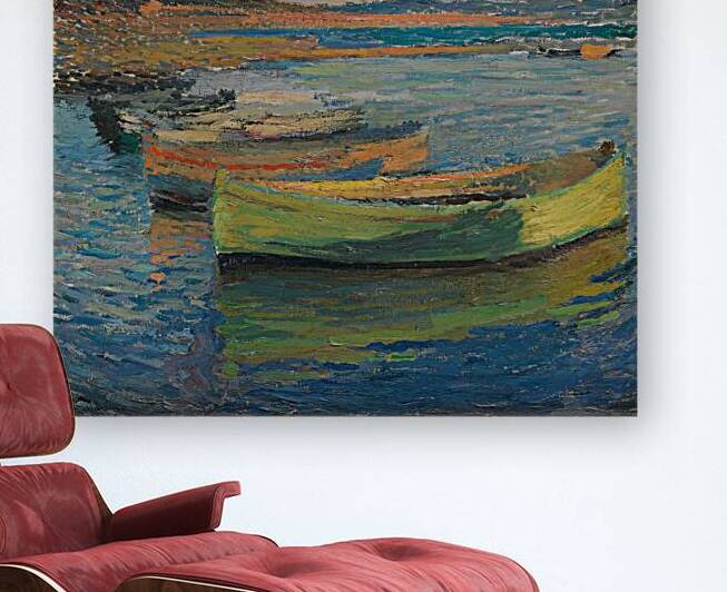 Barques Aux Environs De Collioure [circa 1910] by Henri Martin [1860–1943] by MyCozyFineArt