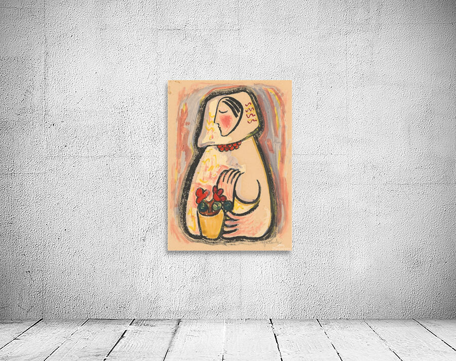 Girl with a basket of flowers [1937–1938] by Mikuláš Galanda [1895–1938] Wall Preview