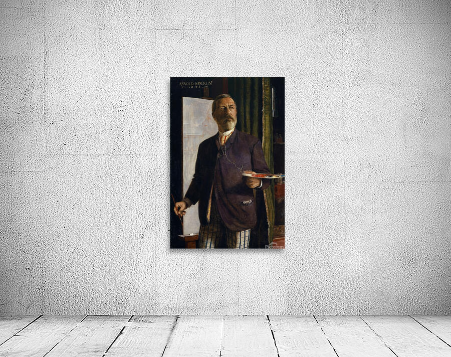 Self–Portrait in the Studio [1893] by Arnold Böcklin [1827–1901] Wall Preview
