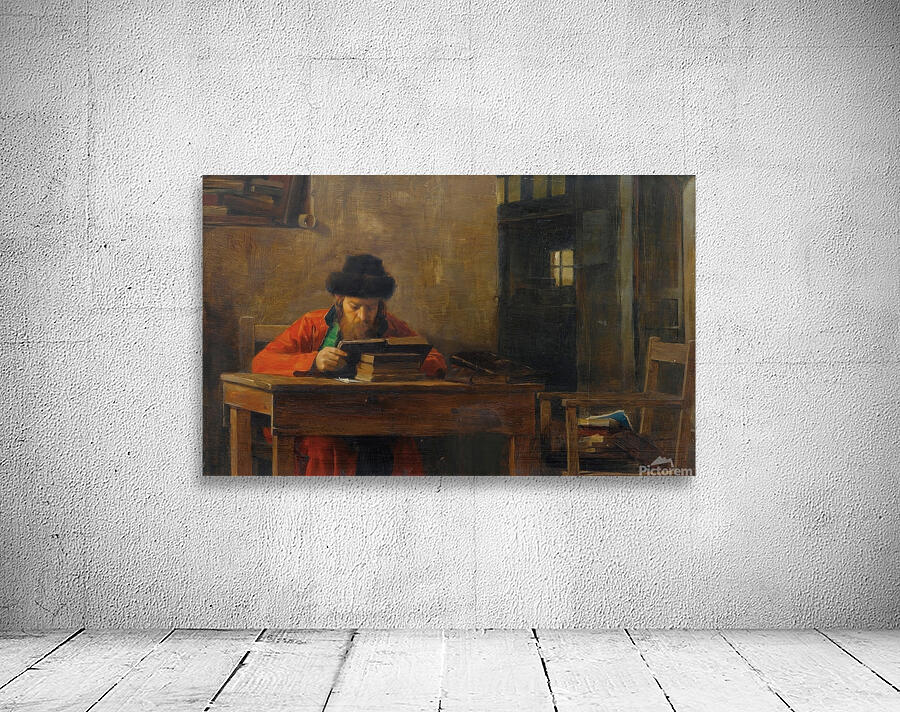 Reading Rabbi by Theodoros Ralli [1852–1909] Wall Preview