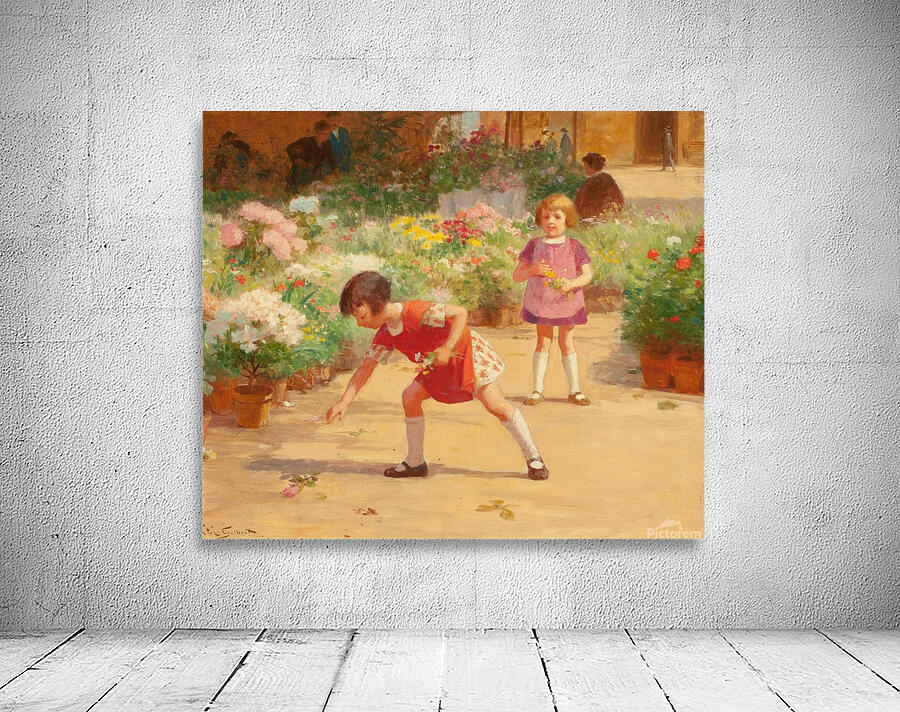 Gathering Flowers by Victor Gabriel Gilbert [1847–1933] Wall Preview