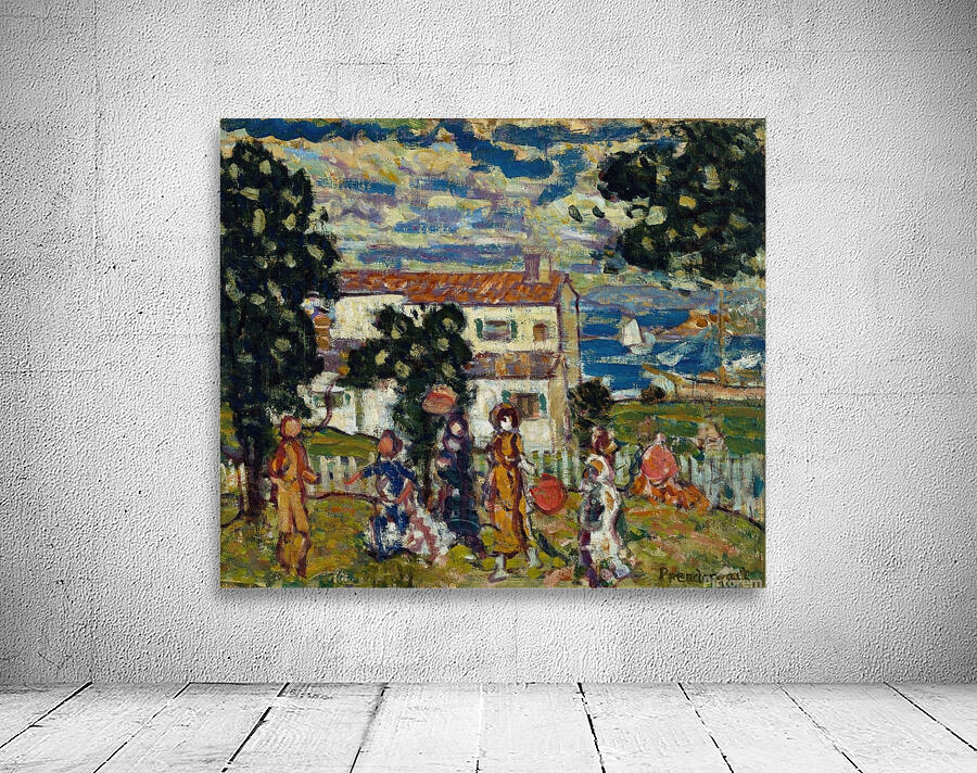 New England Village by Maurice Prendergast [1858–1924] Wall Preview