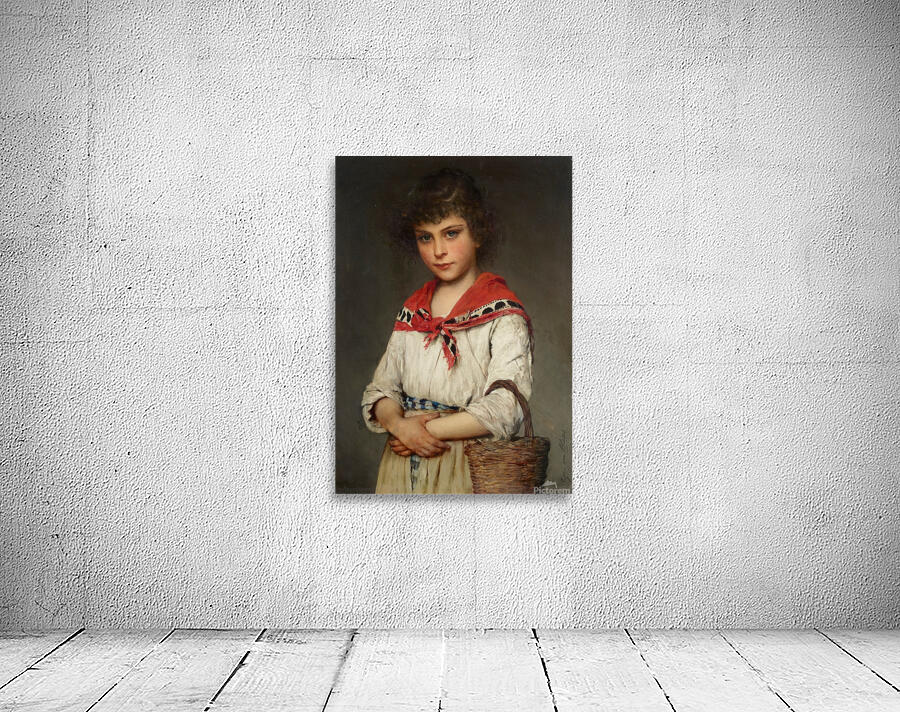 A Neapolitan Girl by Eugen von Blaas [1843–1931] Wall Preview