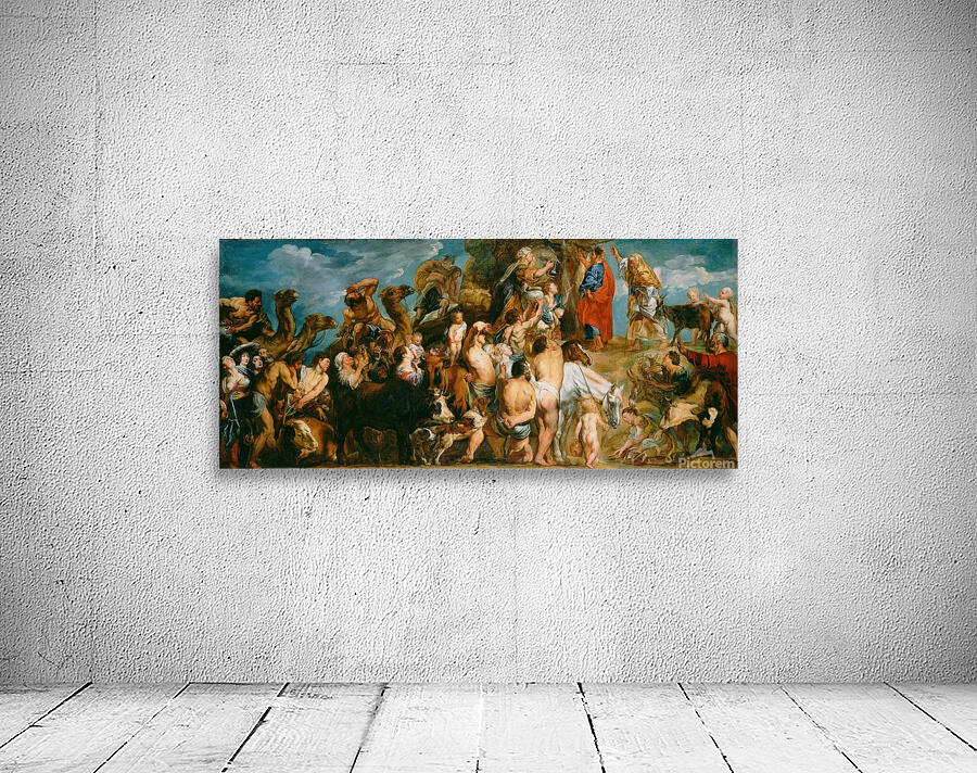 Moses Striking Water from the Rock [1645–1650] by Jacob Jordaens [1593–1678] Wall Preview