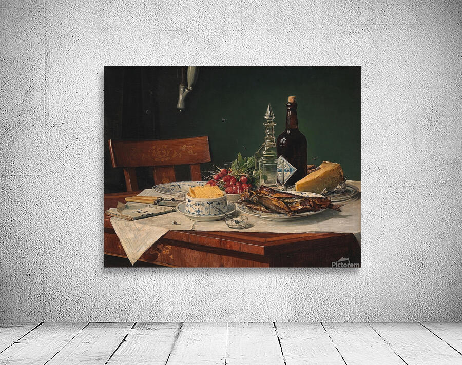 Et Frokostbord [1884] by Oluf August Hermansen [1849–1897] Wall Preview