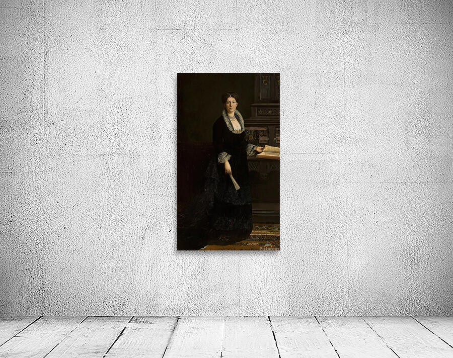 Portrait of a woman [1879] by Tadeusz Ajdukiewicz [1852–1916] Wall Preview