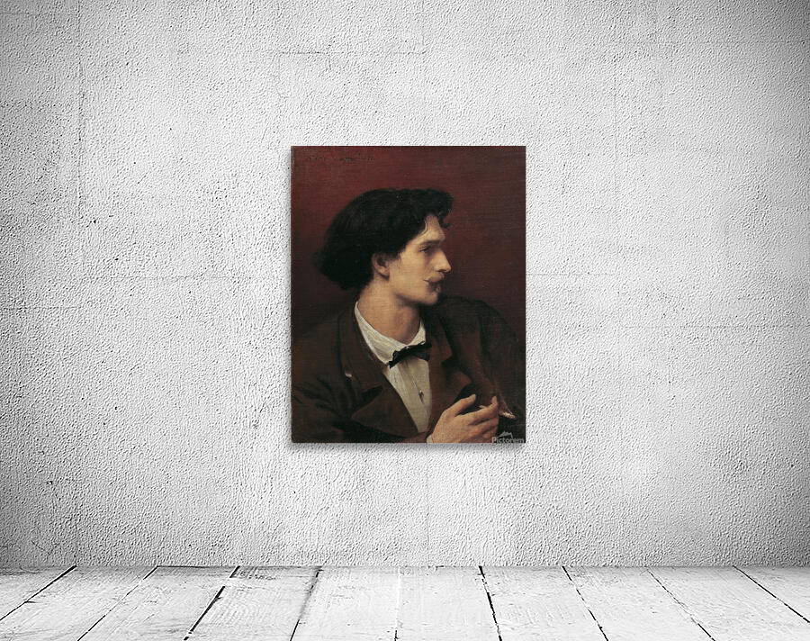 Self–portrait with cigarette [1871] by Anselm Feuerbach [1829–1880] Wall Preview
