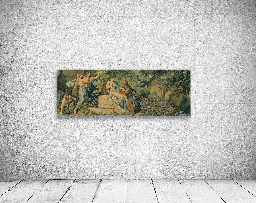 Die schöne Melusine. II. Am Waldbrunnen [1869] by Moritz von Schwind [1804–1871] Wall Preview