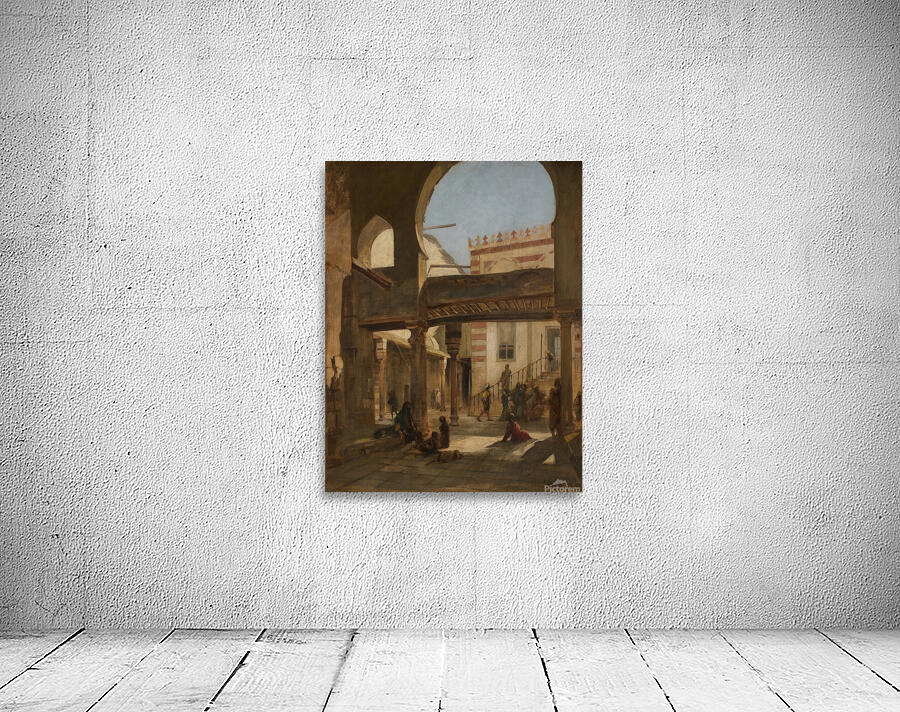 Szene im Kalaun Moscheen Komplex Kairo [1876] by Franz von Lenbach [1836–1904] Wall Preview