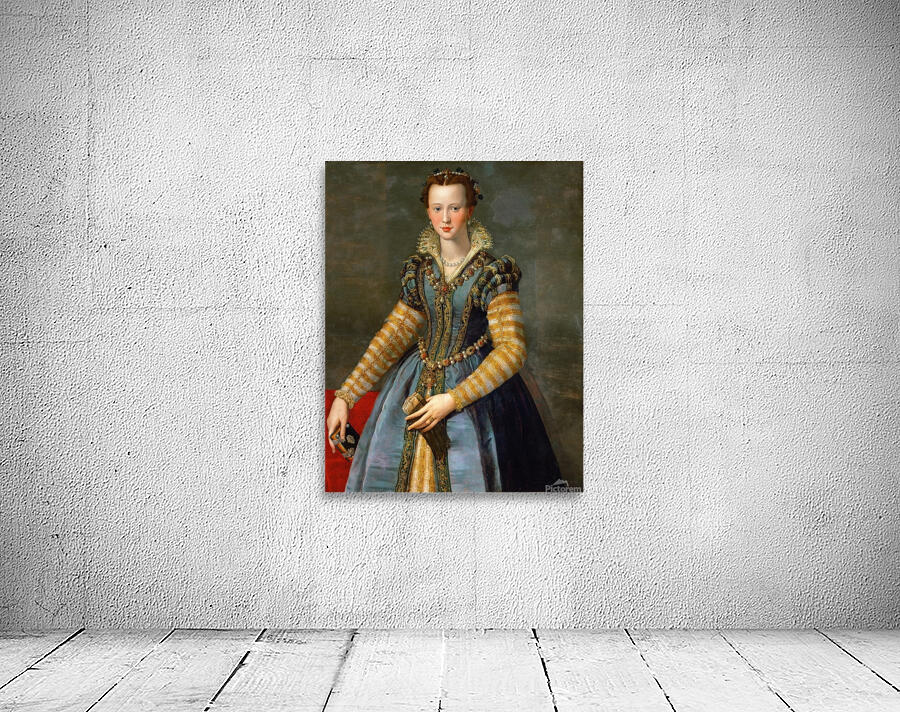 Portrait Of Maria De’ Medici [1540–1557] [Circa 1555] by Alessandro Allori [1535–1607] Wall Preview