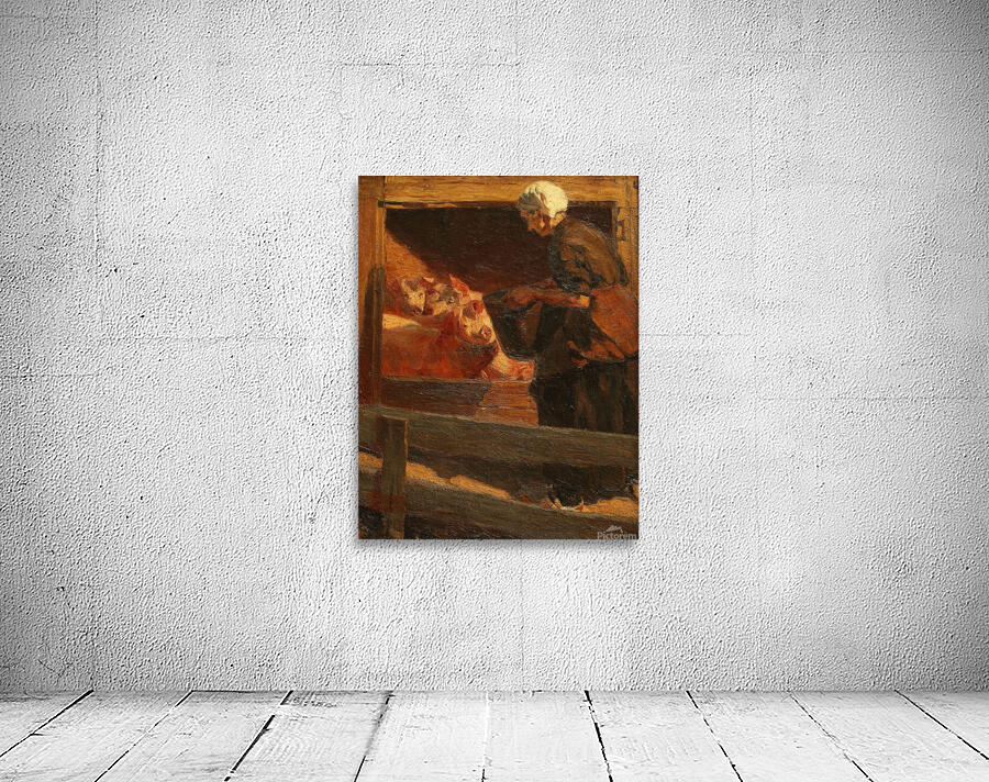 La comida de los cerdos [1904] by Fernando Fader [1882–1935] Wall Preview