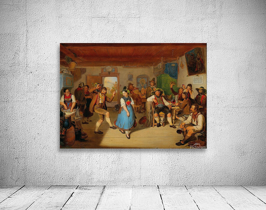 A Tyrolean Tavern. In The Background Andreas Hofer Seated At A Table by Anton Alois Kirchebner [1823–1868] Wall Preview