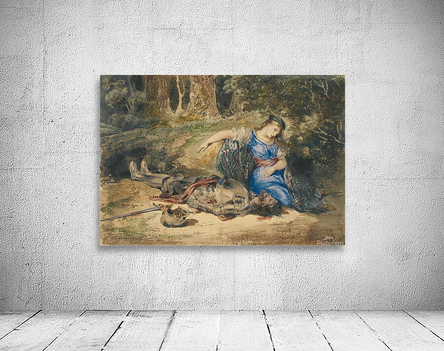 The Death of Lara [about 1824] by Eugène Delacroix [1798–1863] Wall Preview