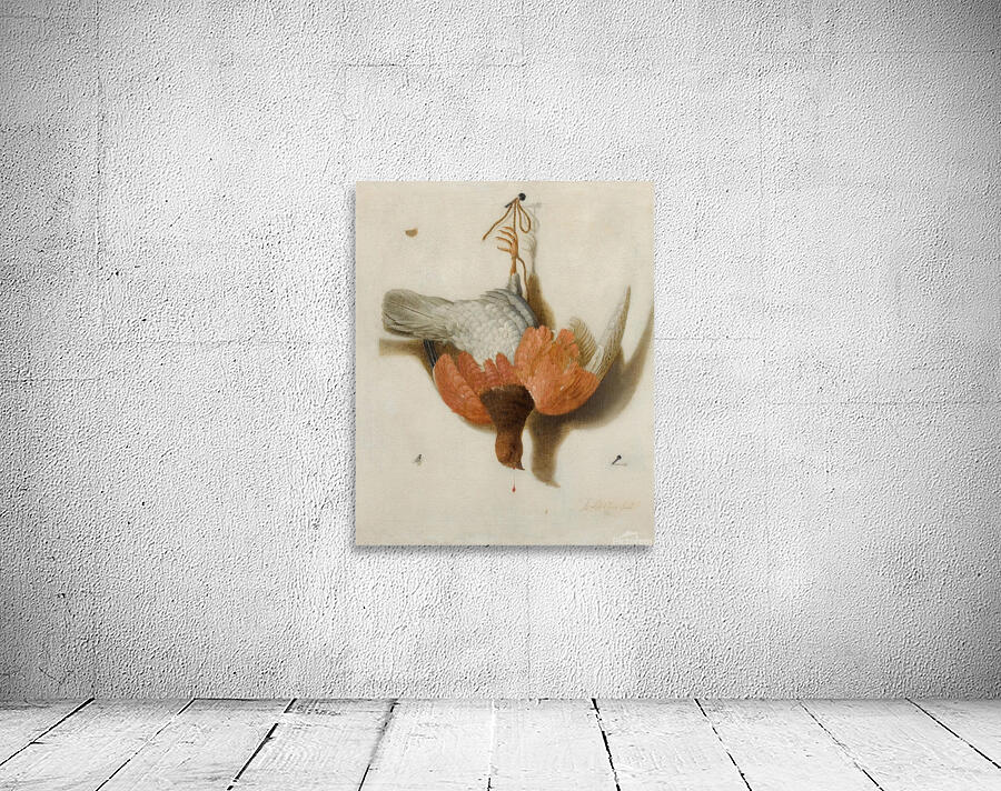 A Trompe L’œil With A Willow Ptarmigan Hanging From A Nail [1665] by Jacobus Biltius [1633–1681] Wall Preview