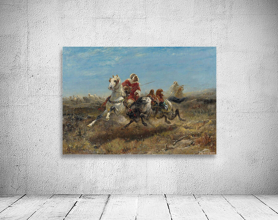 The Chase by Adolf Schreyer [1828–1899] Wall Preview