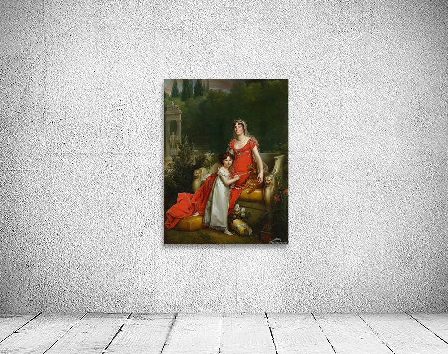 Elisa Bonaparte with her daughter Napoleona Baciocchi [1810] by François Gérard [1770–1837] Wall Preview