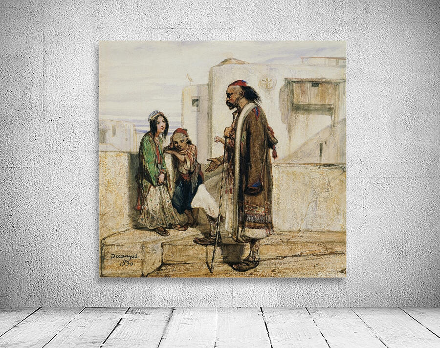 On the Roof of an Oriental House [1830] by Alexandre–Gabriel Decamps [1803–1860] Wall Preview