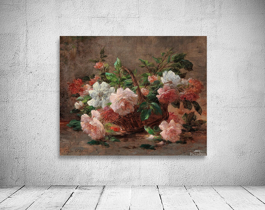 A Basket with Roses by Eugene Petit [1839–1886] Wall Preview