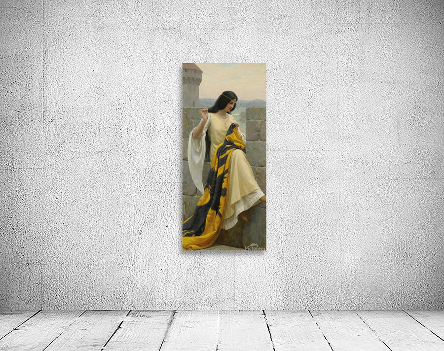 Stitching The Standard [1911] by Edmund Blair Leighton [1853–1922] Wall Preview