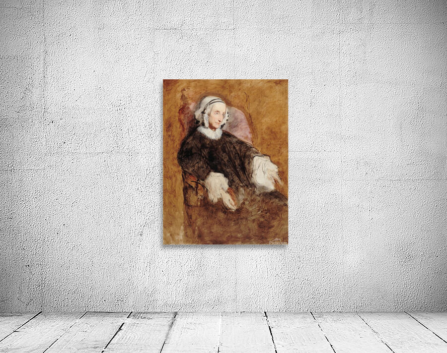 Portrait de la Reine Marie–Amélie en deuil [1857] by Ary Scheffer [1795–1858] Wall Preview