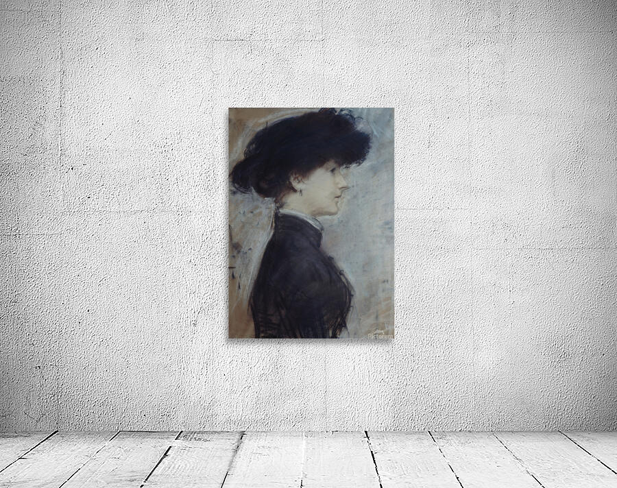 Portrait de femme de profil by Paul César Helleu [1859–1927] Wall Preview
