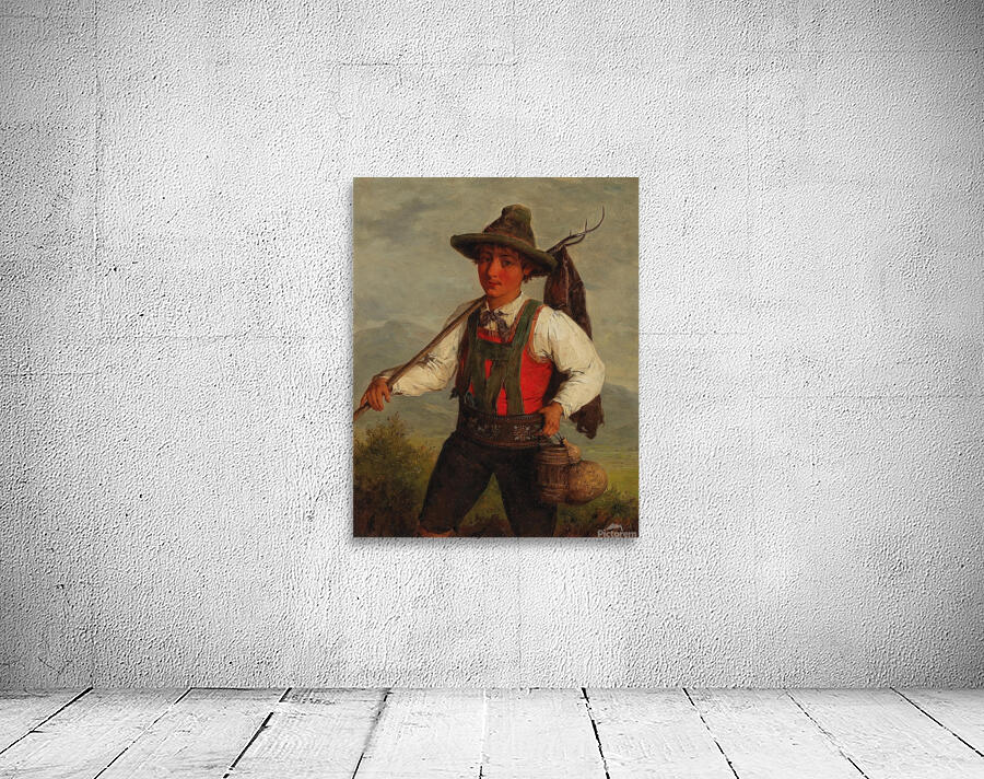 A Peasant On The Way To The Field by Josef Büche [1848–1917] Wall Preview