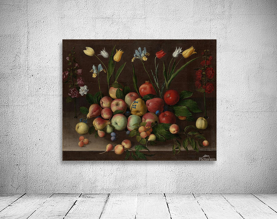 Fruit and Flowers [ca. 1630] by Orsola Maddalena Caccia [1596–1676] Wall Preview