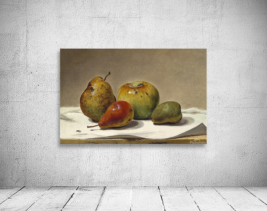 Three Pears and an Apple [1857] by David Johnson [1827–1908] Wall Preview
