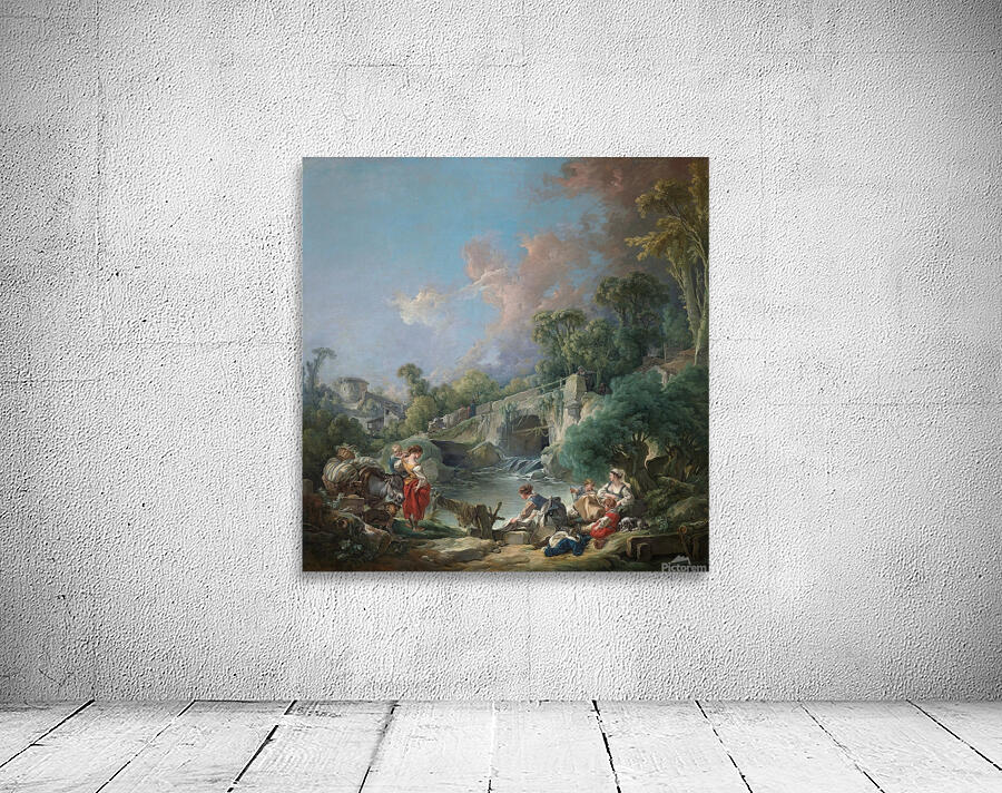 Washerwomen [1768] by François Boucher [1703–1770] Wall Preview