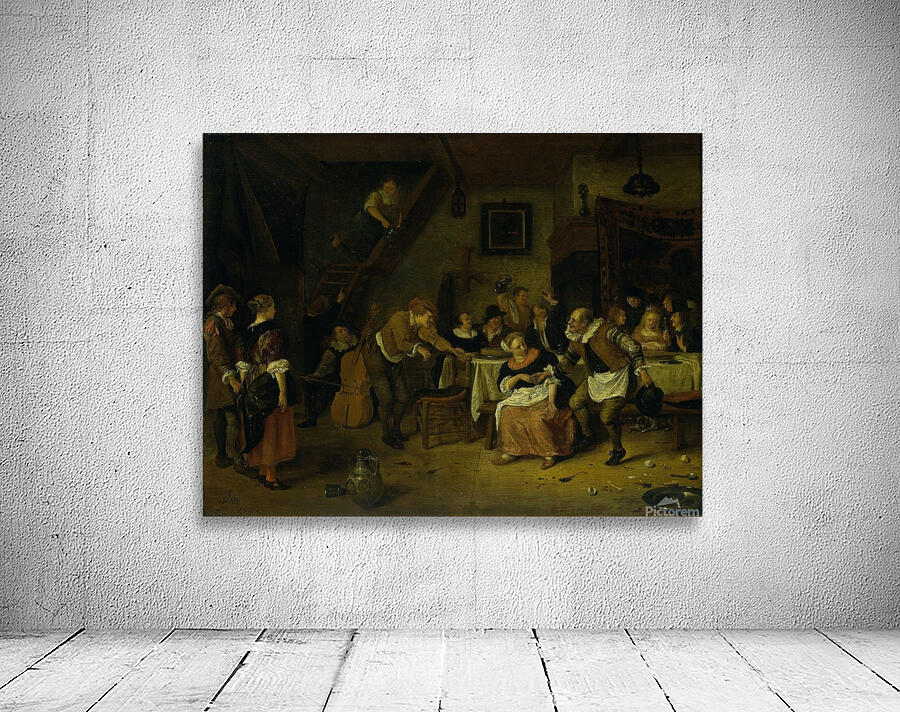 Peasant wedding [1672] by Jan Steen [1626–1679] Wall Preview