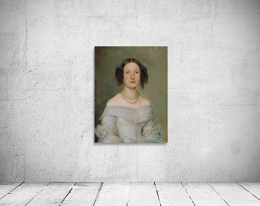 Dame in hellblauem Kleid [1840] by Johann Baptist Reiter [1813–1890] Wall Preview