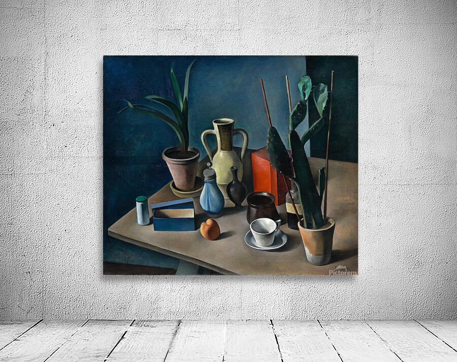 Grosses Stilleben mit Krügen und roter Teedose [1922] by Alexander Kanoldt [1881–1939] Wall Preview